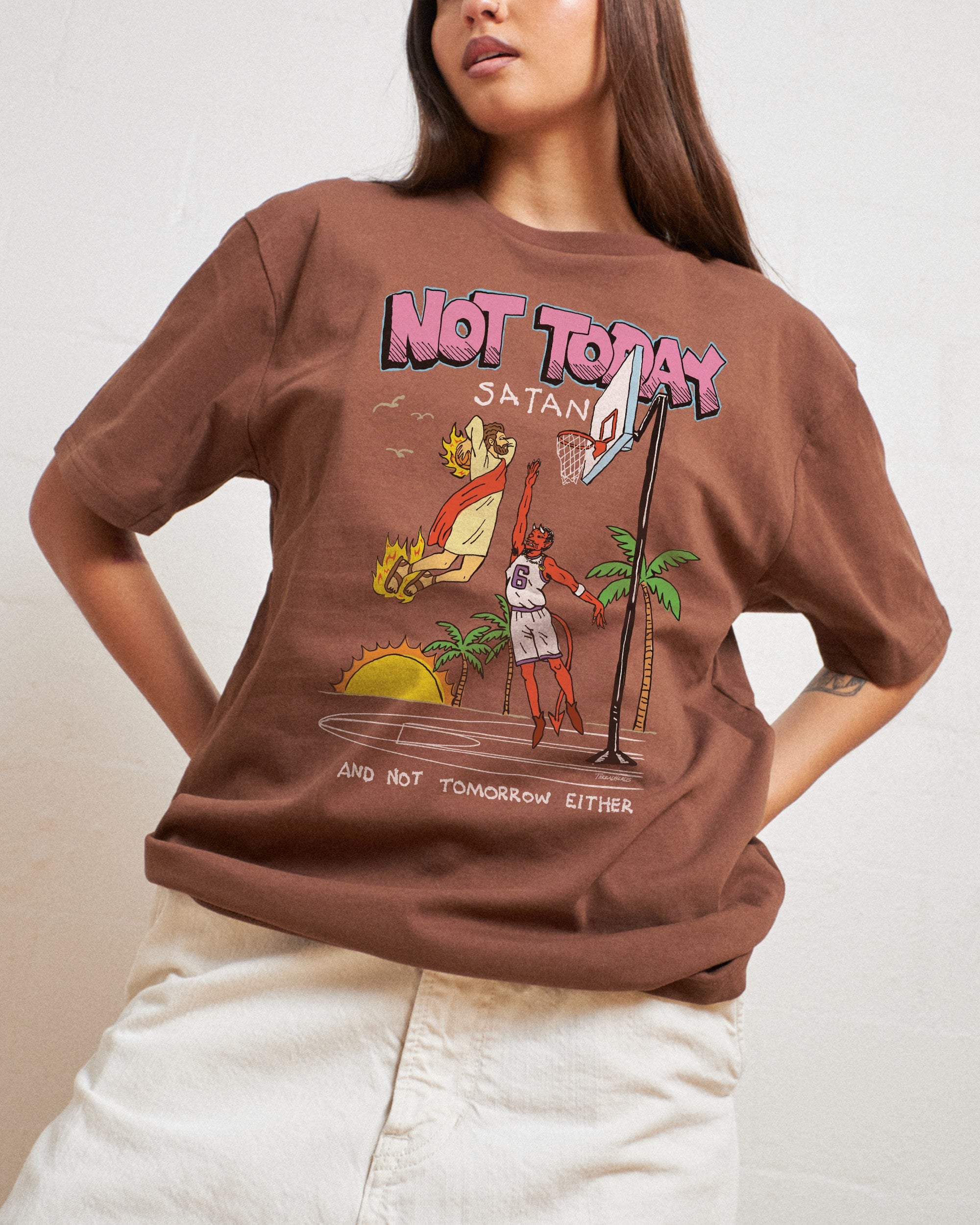 Not Today Satan T-Shirt Australia Online