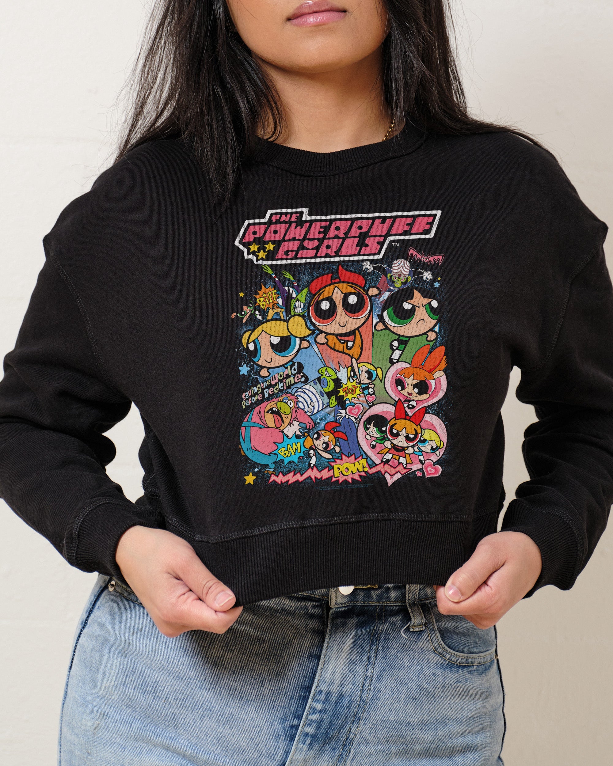 Powerpuff Girls Bootleg Crop Jumper Australia Online Black