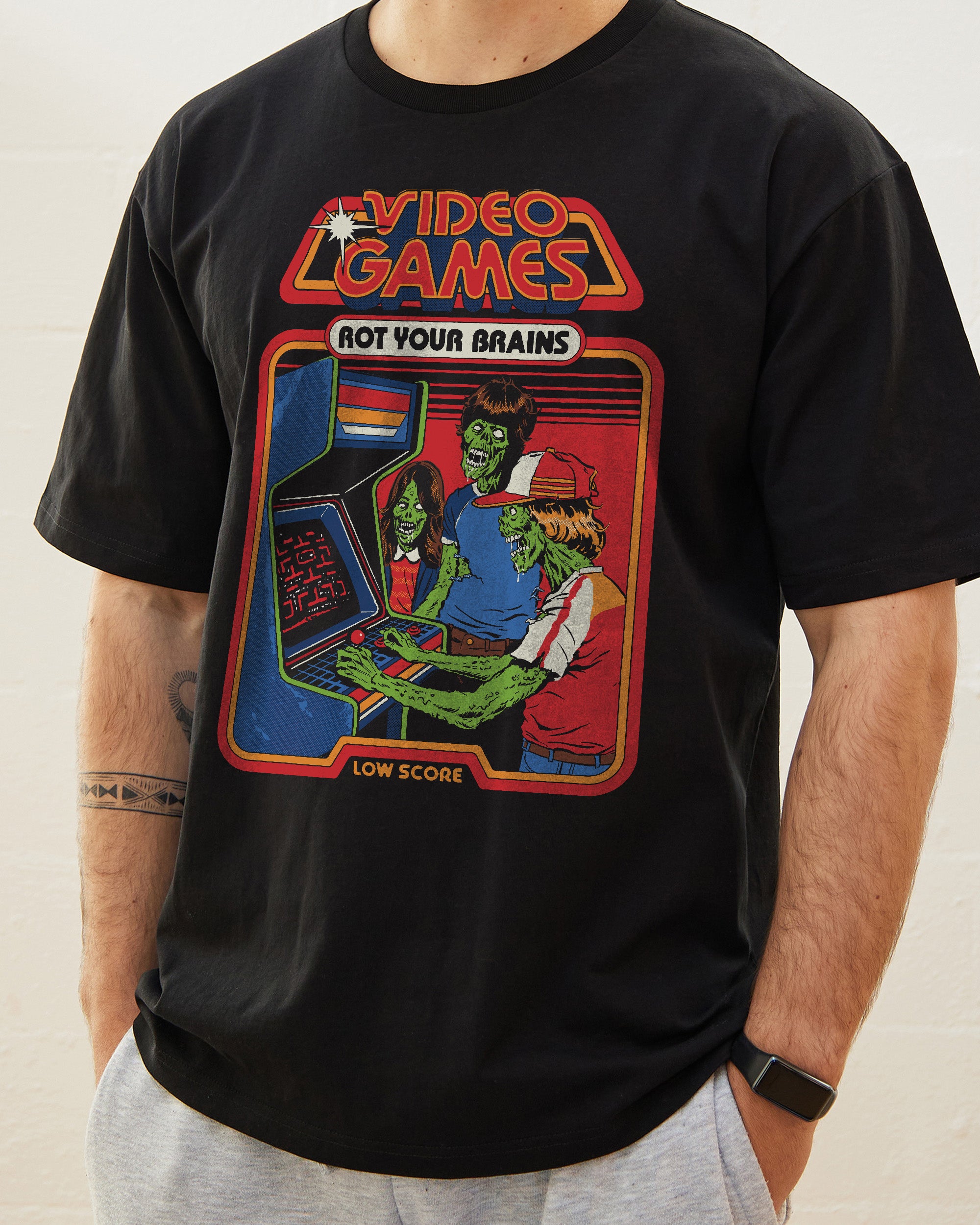 Video Games Rot Your Brains T-Shirt Australia Online