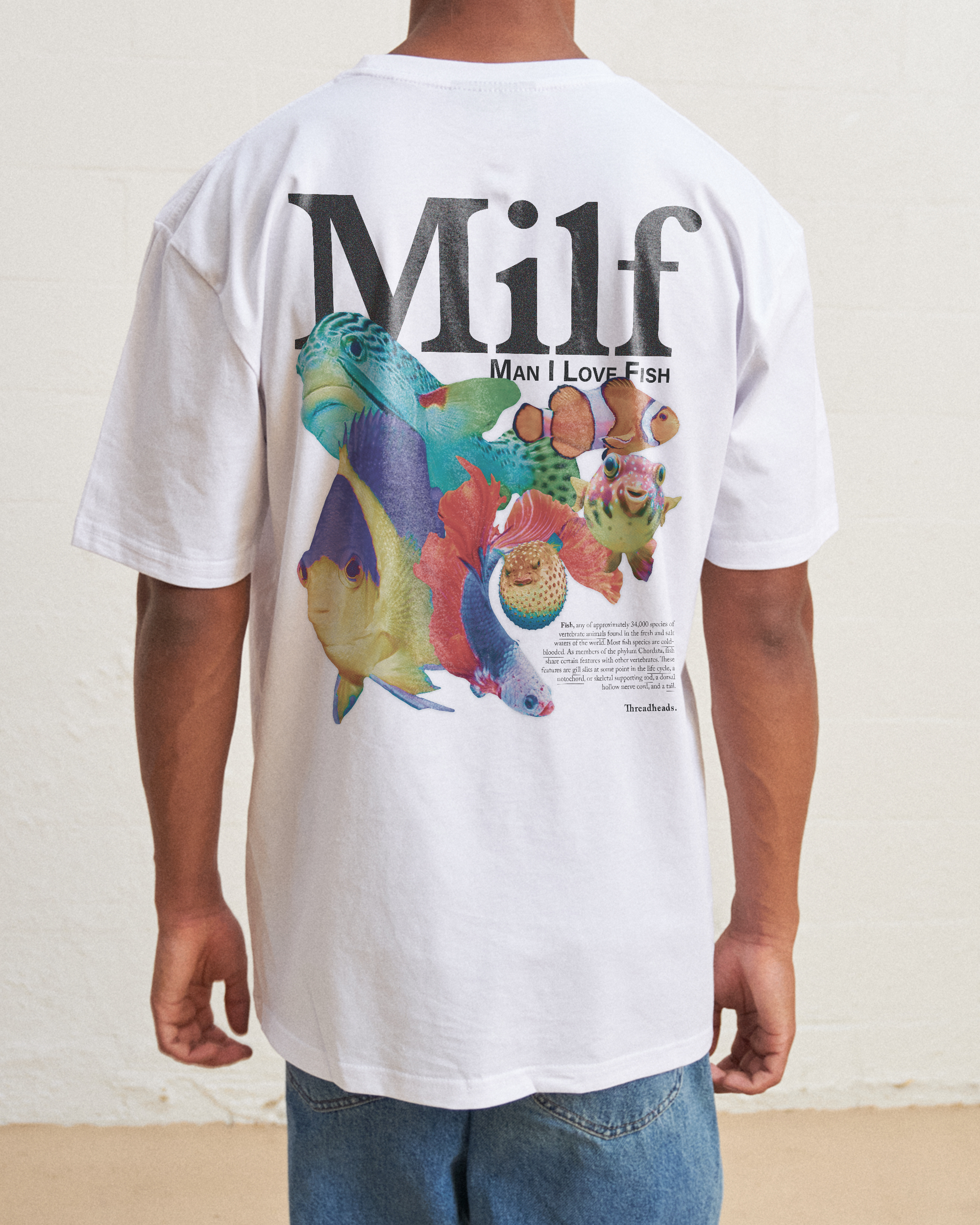 Man I Love Fish Front and Back T-Shirt Australia Online