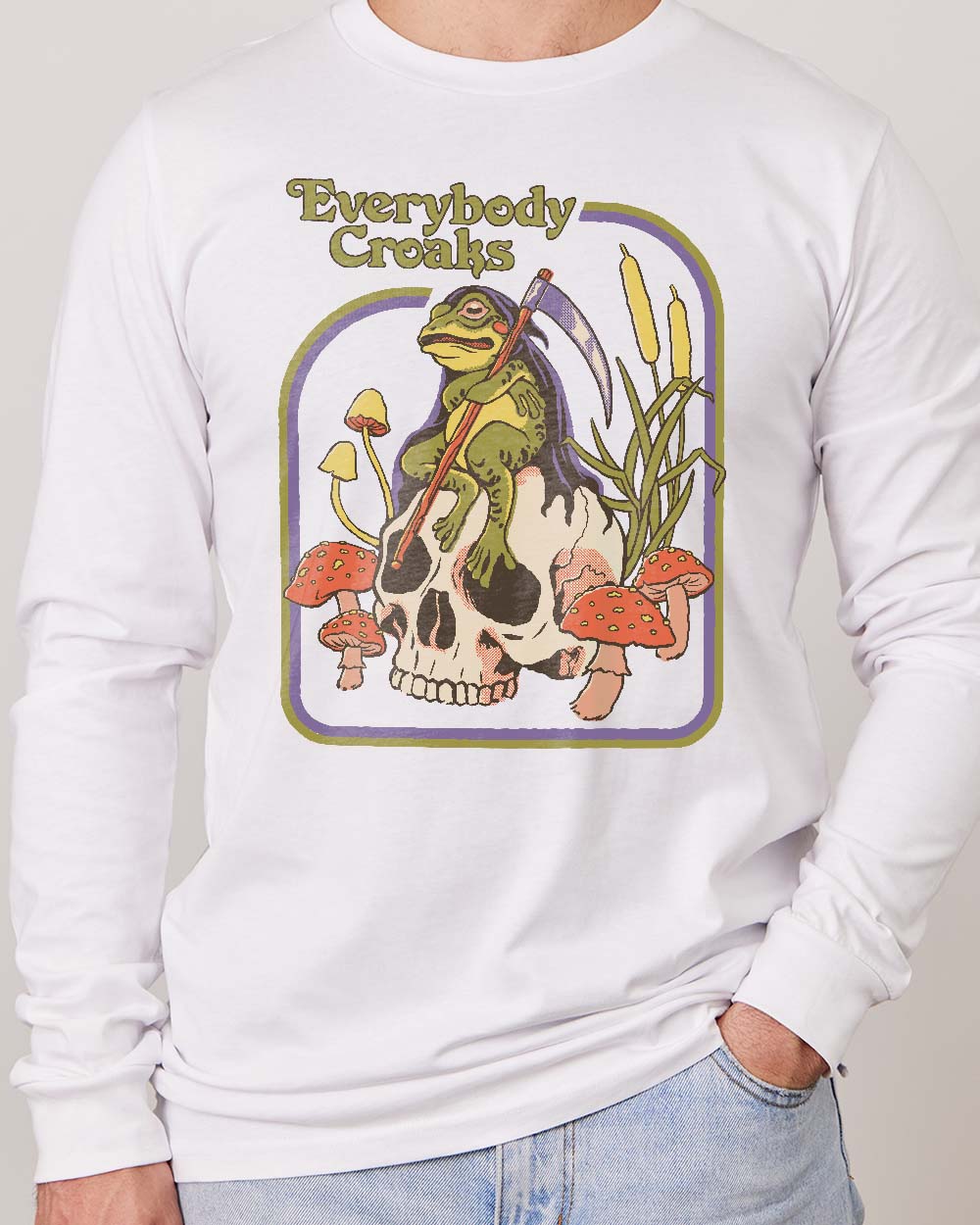Everybody Croaks Long Sleeve Australia Online White