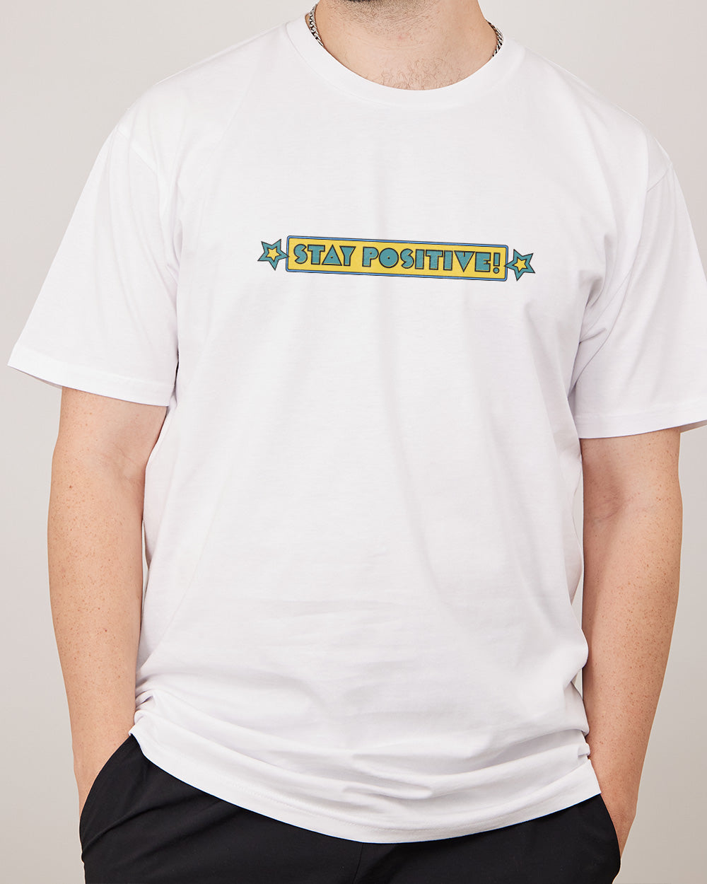 Stay Positive Front and Back T-Shirt Australia Online