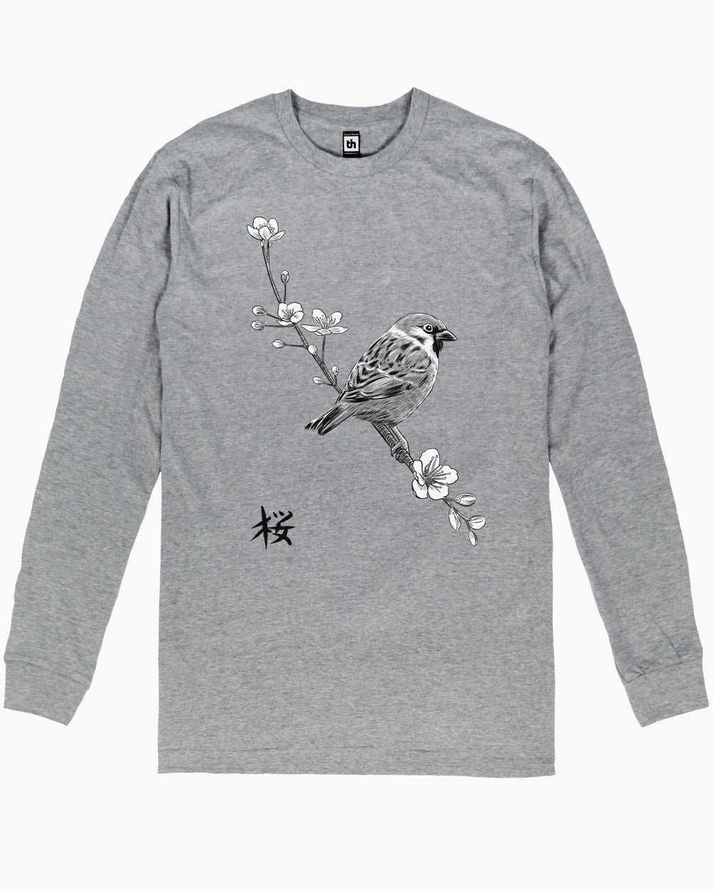 Sparrow on Cherry Long Sleeve Australia Online #colour_grey