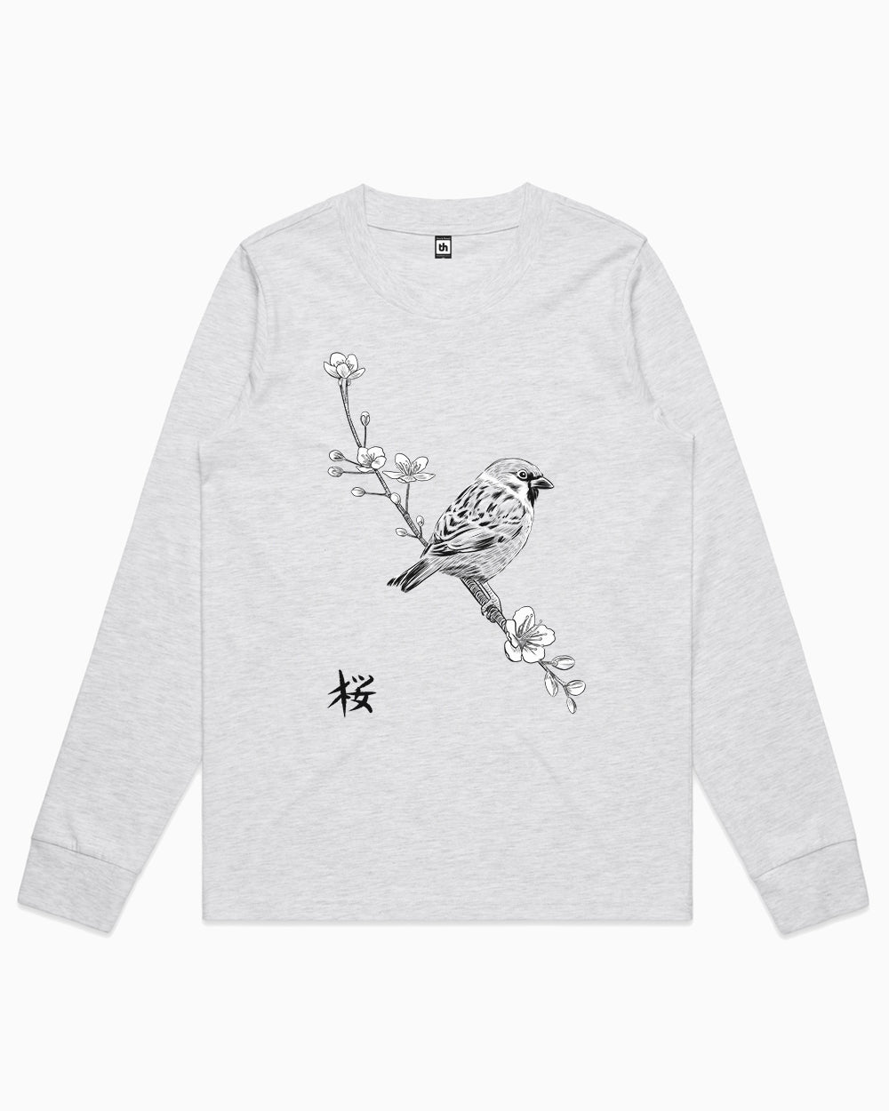 Sparrow on Cherry Long Sleeve Australia Online #colour_grey